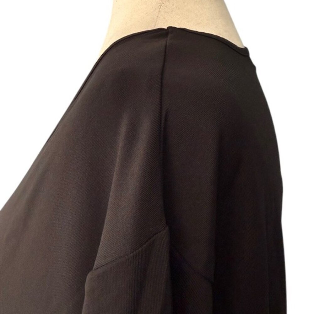 Ulla Popken Women's Black Swing Round Neck Knit A-line Tunic Top Plus 28/30 NWT - Picture 6 of 16